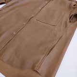 RETROVE L'Appartement Sheep Leather Jacket シープレザージャケット シャツ 定価165000円 24AW ブラウン レディース アパルトモン【中古】6-0131T♪