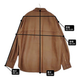 RETROVE L'Appartement Sheep Leather Jacket シープレザージャケット シャツ 定価165000円 24AW ブラウン レディース アパルトモン【中古】6-0131T♪