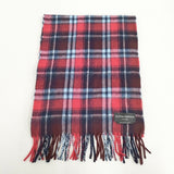 Scottish Tradition アンゴラ混 チェック ストール マフラー レッド ネイビー レディース スコティッシュ トラディション【中古】6-0921T◎