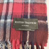 Scottish Tradition アンゴラ混 チェック ストール マフラー レッド ネイビー レディース スコティッシュ トラディション【中古】6-0921T◎
