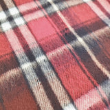 Scottish Tradition アンゴラ混 チェック ストール マフラー レッド ネイビー レディース スコティッシュ トラディション【中古】6-0921T◎