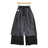 NAVE 【洗える】2WAYツイル ワイドパンツ 定価23980円 PRNVCW0451 パンツ ブラック レディース ネイヴ【中古】6-0416G∞