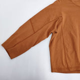 babaghuri J0553UB131 コットン天竺のレディスカットソー 日本製 みかん茶 定価33000円 長袖Ｔシャツ カットソー ロンＴ オレンジ レディース ババグーリ【中古】6-0203M♪