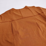 babaghuri J0553UB131 コットン天竺のレディスカットソー 日本製 みかん茶 定価33000円 長袖Ｔシャツ カットソー ロンＴ オレンジ レディース ババグーリ【中古】6-0203M♪