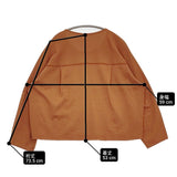 babaghuri J0553UB131 コットン天竺のレディスカットソー 日本製 みかん茶 定価33000円 長袖Ｔシャツ カットソー ロンＴ オレンジ レディース ババグーリ【中古】6-0203M♪