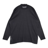 JURGEN LEHL コットン モックネック サイドスリット J0161UB013 長袖Ｔシャツ カットソー ロンＴ ブラック レディース ヨーガンレール【中古】6-0416M∞
