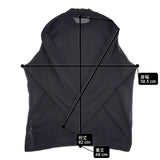 JURGEN LEHL コットン モックネック サイドスリット J0161UB013 長袖Ｔシャツ カットソー ロンＴ ブラック レディース ヨーガンレール【中古】6-0416M∞