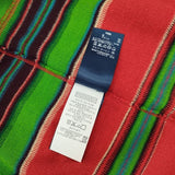 RALPH LAUREN マルチボーダー 羽織 コットンアクリルニット ベルト付き カーディガン レッド グリーン レディース ラルフローレン【中古】6-0330M∞
