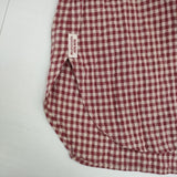 Mademoiselle NONNON ピンタック チェック チュニック プルオーバー 長袖シャツ レッド レディース マドモアゼルノンノン【中古】6-0502M∞