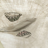 mina perhonen Romi-Unie Confiture ロミユニ 刺繍 ra7264 ポーチ ベージュ レディース ミナペルホネン【中古】6-0203G♪