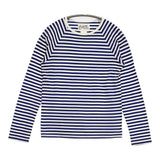 Charpentier de Vaisseau ボーダー サイズ0 長袖Ｔシャツ カットソー ロンＴ ブルー ホワイト レディース シャルパンティエドゥヴェッソ【中古】6-0329M△