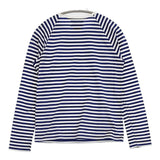 Charpentier de Vaisseau ボーダー サイズ0 長袖Ｔシャツ カットソー ロンＴ ブルー ホワイト レディース シャルパンティエドゥヴェッソ【中古】6-0329M△