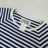 Charpentier de Vaisseau ボーダー サイズ0 長袖Ｔシャツ カットソー ロンＴ ブルー ホワイト レディース シャルパンティエドゥヴェッソ【中古】6-0329M△