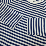 Charpentier de Vaisseau ボーダー サイズ0 長袖Ｔシャツ カットソー ロンＴ ブルー ホワイト レディース シャルパンティエドゥヴェッソ【中古】6-0329M△