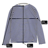 Charpentier de Vaisseau ボーダー サイズ0 長袖Ｔシャツ カットソー ロンＴ ブルー ホワイト レディース シャルパンティエドゥヴェッソ【中古】6-0329M△