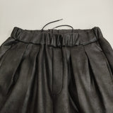 Robes & Confections Faux Leather Double Cloth Tapered Easy Pants 定価40700円 パンツ 25AW ブラック レディース ローブスコンフェクションズ【中古】6-0131T♪