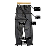 Robes & Confections Faux Leather Double Cloth Tapered Easy Pants 定価40700円 パンツ 25AW ブラック レディース ローブスコンフェクションズ【中古】6-0131T♪