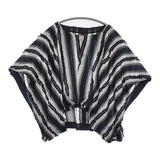 divka 定価45100円 サイズ2 DK25-05-T02 フリンジ ブラウス シャツ ブラック グレー レディース ディウカ【中古】6-0506S◎