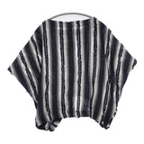 divka 定価45100円 サイズ2 DK25-05-T02 フリンジ ブラウス シャツ ブラック グレー レディース ディウカ【中古】6-0506S◎
