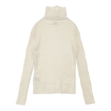 ANN DEMEULEMEESTER ウール リブニット 定価107250円 ベルギー製 タートルネック セーター ニット オフホワイト レディース アンドゥムルメステール【中古】6-0902T∞