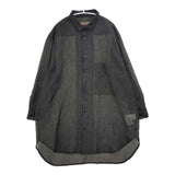 Robes & Confections Crinkle Organdy Baggy Shirt 定価36900円 IRC-B02-504 シワ加工 ロング 長袖シャツ ブラック レディース ローブスコンフェクションズ【中古】6-0502M∞