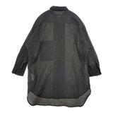Robes & Confections Crinkle Organdy Baggy Shirt 定価36900円 IRC-B02-504 シワ加工 ロング 長袖シャツ ブラック レディース ローブスコンフェクションズ【中古】6-0502M∞