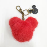 ZARA/Disney Harry Lambert for ZARA ハリー・ランバート チャーム ミッキー ファー キーホルダー レッド レディース ザラ/ディズニー【中古】6-0223G◎