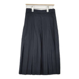 MARGARET HOWELL FINE WOOL POPLIN プリーツスカート 定価41800円 578-0132602 ロングスカート ネイビー系 レディース マーガレットハウエル【中古】6-0902T∞