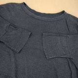 45R/45rpm 超ガーゼのビッグTシャツ（インディゴ） 定価19800円 カットソー ネイビー レディース フォーティーファイブアールピーエム【中古】6-0416M∞