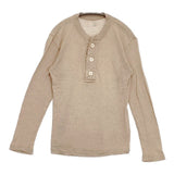 45R/45rpm ニットソー コットン サイズ3 ヘンリーネック セーター ニット ベージュ レディース フォーティーファイブアールピーエム【中古】6-0416M∞