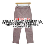 45R/45rpm クールストレッチ千鳥クロススパッツ 定価11000円 サイズ2 パンツ ワインレッド ホワイト レディース フォーティーファイブアールピーエム【中古】6-0416G∞