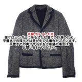 45R/45rpm ウールジャガードニットジャケット 定価66000円 ジャケット ネイビー グレー レディース フォーティーファイブアールピーエム【中古】6-0902T∞
