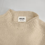 Morris&Sons 英国製 サイズ38 ウール ハイネック セーター ニット アイボリー レディース モリスアンドサンズ【中古】6-0902T∞