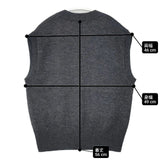 MHL. 595-9261502 ウール ノースリーブニット FINE WOOL ベスト グレー レディース エムエイチエル【中古】6-0902T∞
