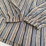 45R/45rpm インドシルクのタックブラウス 定価60500円 シャツ 25SS ベージュ ネイビー レディース フォーティーファイブアールピーエム【中古】6-0203M♪