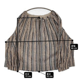 45R/45rpm インドシルクのタックブラウス 定価60500円 シャツ 25SS ベージュ ネイビー レディース フォーティーファイブアールピーエム【中古】6-0203M♪