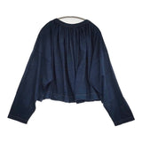 45R/45rpm スーピマ天竺のギャザーブラウス インディゴ 定価49500円 シャツ 25SS ネイビー レディース フォーティーファイブアールピーエム【中古】6-0203M♪