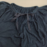 45R/45rpm スーピマ天竺のギャザーブラウス インディゴ 定価49500円 シャツ 25SS ネイビー レディース フォーティーファイブアールピーエム【中古】6-0203M♪