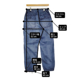 45R/45rpm モンプデニムの908ベイカーパンツ 定価50600円 デニムパンツ 25SS ブルー レディース フォーティーファイブアールピーエム【中古】6-0203G♪