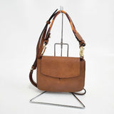 GIANNI CHIARINI 革 レザー 2way イタリア製 ショルダーバッグ ブラウン レディース ジャンニキャリーニ【中古】6-0503G∞