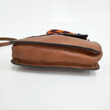GIANNI CHIARINI 革 レザー 2way イタリア製 ショルダーバッグ ブラウン レディース ジャンニキャリーニ【中古】6-0503G∞