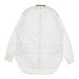 Yarmo バンドカラーシャツ 定価31900円 YAR-21SS-S1 イギリス製 長袖シャツ 21SS ホワイト レディース ヤーモ【中古】6-0622M∞