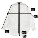 Yarmo バンドカラーシャツ 定価31900円 YAR-21SS-S1 イギリス製 長袖シャツ 21SS ホワイト レディース ヤーモ【中古】6-0622M∞