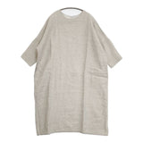 fog linen work KIKI キキ リトアニアリネン 七分袖 プルオーバー ワンピース ベージュ レディース フォグリネンワーク【中古】6-0330M∞
