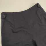 MARGARET HOWELL/FOX BROTHERS 578-5244002 ウール クロップド パンツ ネイビー レディース マーガレットハウエル/フォックスブラザーズ【中古】6-0902T∞