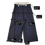 MARGARET HOWELL/FOX BROTHERS 578-5244002 ウール クロップド パンツ ネイビー レディース マーガレットハウエル/フォックスブラザーズ【中古】6-0902T∞
