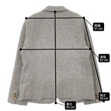 MARGARET HOWELL LIGHT BRITISH WOOL JACKET 定価66000円 578-6220006 テーラードジャケット グレー レディース マーガレットハウエル【中古】6-0902T∞