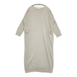 vie evam eva recycled cotton OP コットンニット V201K908 定価24000円 ワンピース ライトグレー レディース ヴィー エヴァムエヴァ【中古】6-0317M♪