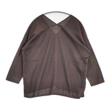 evam eva コットンカシミヤ Vネック ブラウス シャツ ブラウン レディース エヴァムエヴァ【中古】6-0317M♪
