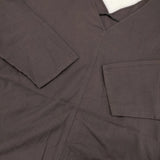 evam eva コットンカシミヤ Vネック ブラウス シャツ ブラウン レディース エヴァムエヴァ【中古】6-0317M♪